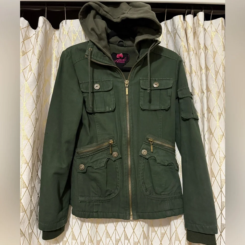 Twilight Women's Green Hooded Jacket - Picture 1 of 3